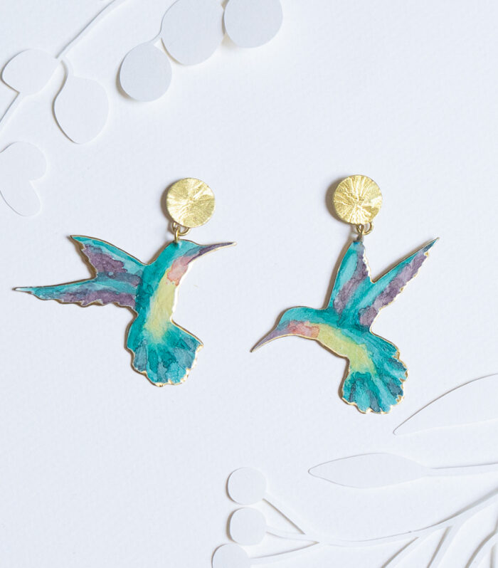 Pendientes colibrí