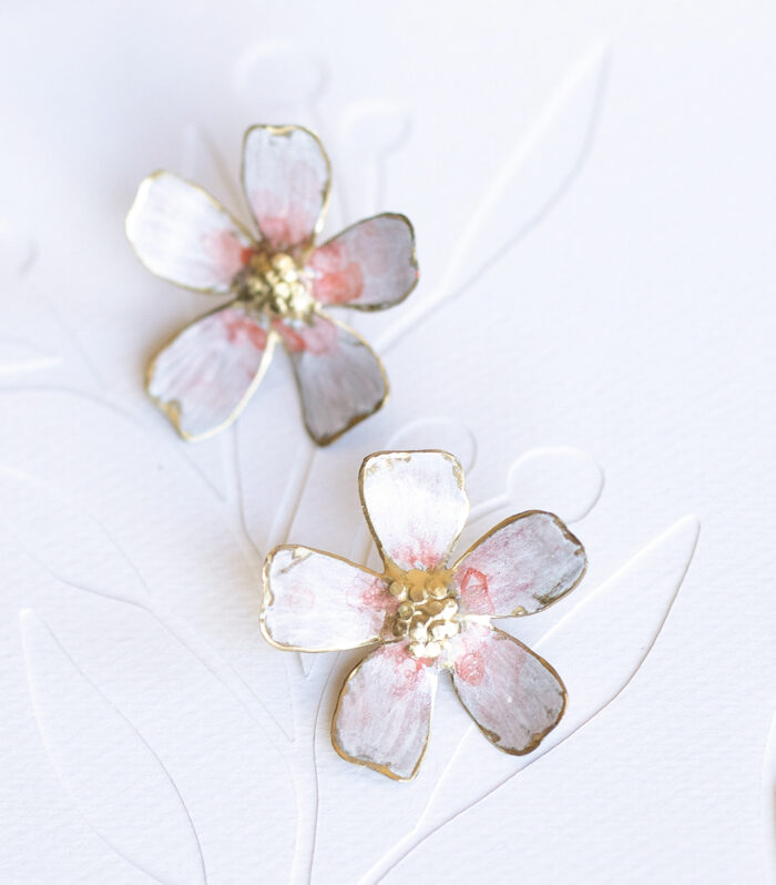 Pendientes flor frutal